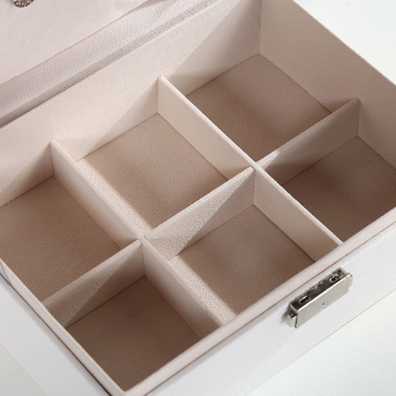 علبة مجوهرات عصرية بطبقتين