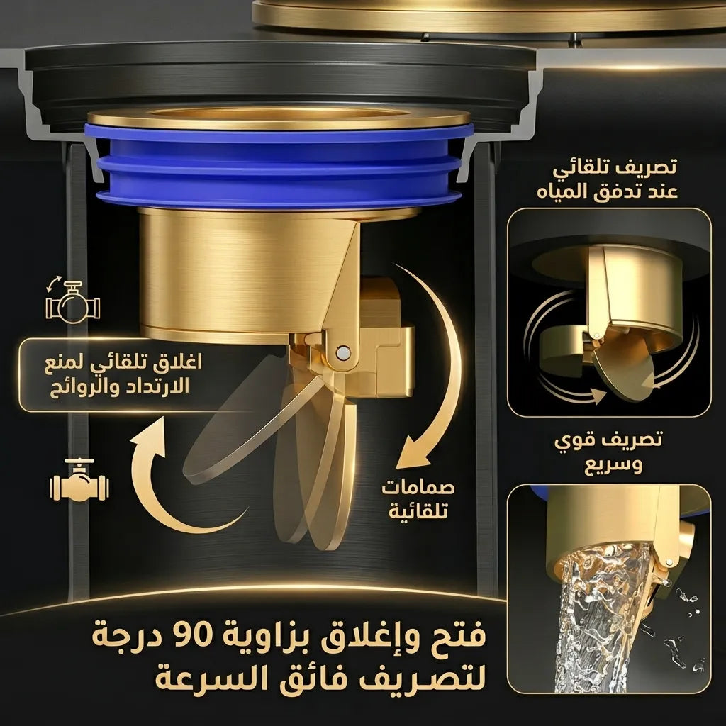 سدادة للبالوعة لمنع الروائح والحشرات في الحمام