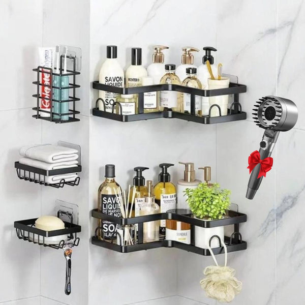 طقم منظم حمّام 5 قطع + رشاش مجاني