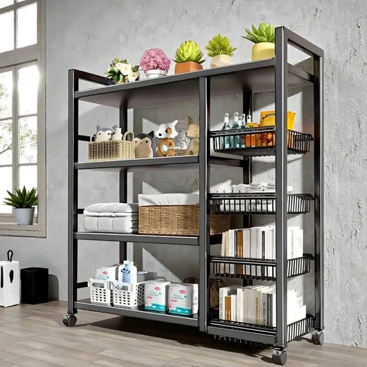 منظم مطبخ 4 طبقات مع 4 سلات